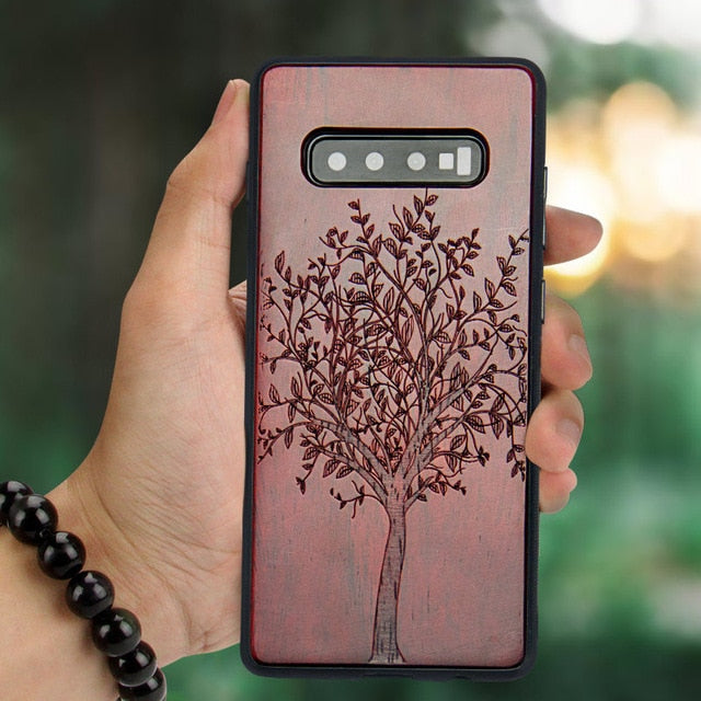 For Samsung Galaxy S10 plus Case Back Covers Shockproof Natural Wood Case for Samsung S10Plus S10e Protective Cases Shell Bumper