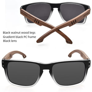 SKADINO Beech Wood Men Sunglasses Polarized Wooden Sun Glasses for Women Blue Green Lens Handmade Fashion Brand Cool UV400