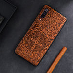 Custom Carved Wood Case For Xiaomi Mi 9 SE Case funda on Xiaomi mi 9 mi 8 se mi8 lite mix 3 2 2s Wooden TPU Protective Case