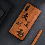 Custom Carved Wood Case For Xiaomi Mi 9 SE Case funda on Xiaomi mi 9 mi 8 se mi8 lite mix 3 2 2s Wooden TPU Protective Case