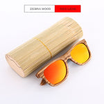 KITHDIA New 100% Real Zebra Wood Sunglasses Polarized Handmade Bamboo Mens Sunglass Sun glasses Men Gafas Oculos De Sol Madera