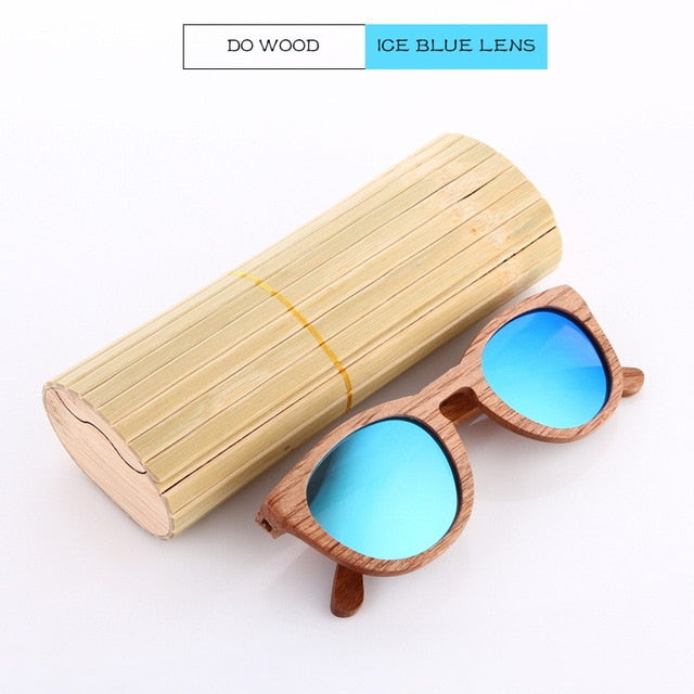 KITHDIA New 100% Real Zebra Wood Sunglasses Polarized Handmade Bamboo Mens Sunglass Sun glasses Men Gafas Oculos De Sol Madera