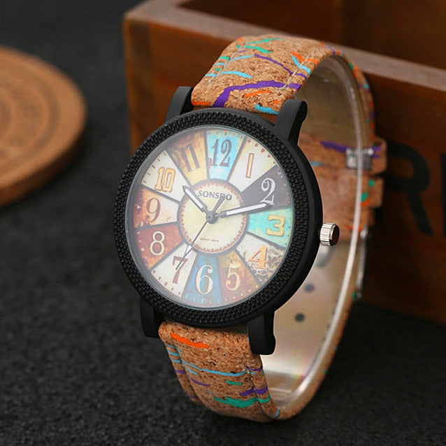 New simulate wood watch men quartz male sports Wristwatch Fashion Casual Leather Watches Neutral Clock high quality relojes