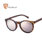 HU WOOD Brand Designer Polarized Sunglasses Men Plastic Frame Wood Earpieces Fashion Oval Sun Glasses Mirror Lens UV400 GR8003