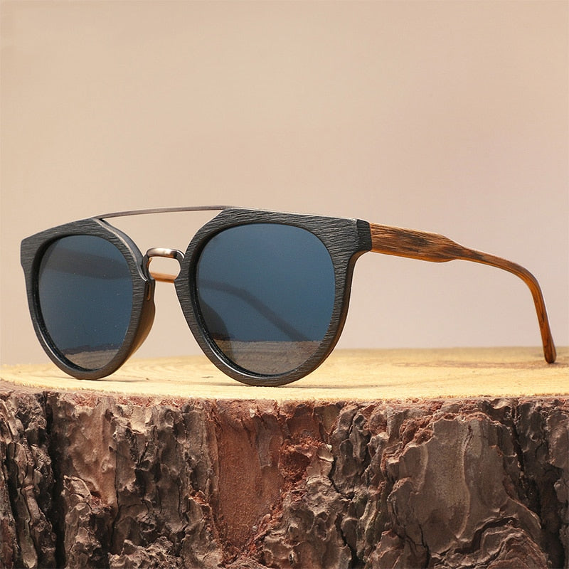 Vintage Acetate Wood Sunglasses For Men/Women,High Quality Polarized Lens UV400 Classic Sun glasses