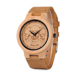 BOBO BIRD Bamboo Watch Men Special Design Lifelike UV Print Dial Face Wooden Wrist Watch relogio masculino Timepieces Ideal Gift