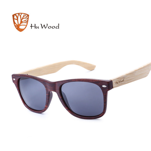 HU WOOD 2018 DESIGN Men/Women Classic Retro Rivet Polarized Sunglasses 100% UV Protection bamboo Sun Glasses GRS8004