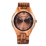 BOBO BIRD Q05 Men Quartz Watch Unique Zebrawood and Resin Conbined Case Wooden Wristwatch