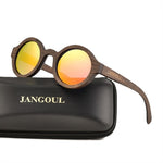 JANGOUL Design Wood Sunglasses Classic Bamboo Wooden Sun Glasses Natural Men Women Retro Handmade Eyewear 023