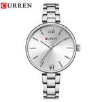 CURREN 9017 New Women Watches Luxury Brand Watch Rose Gold Women Quartz Clock Creative Wood Pattern Dial Fashion Wristwatch