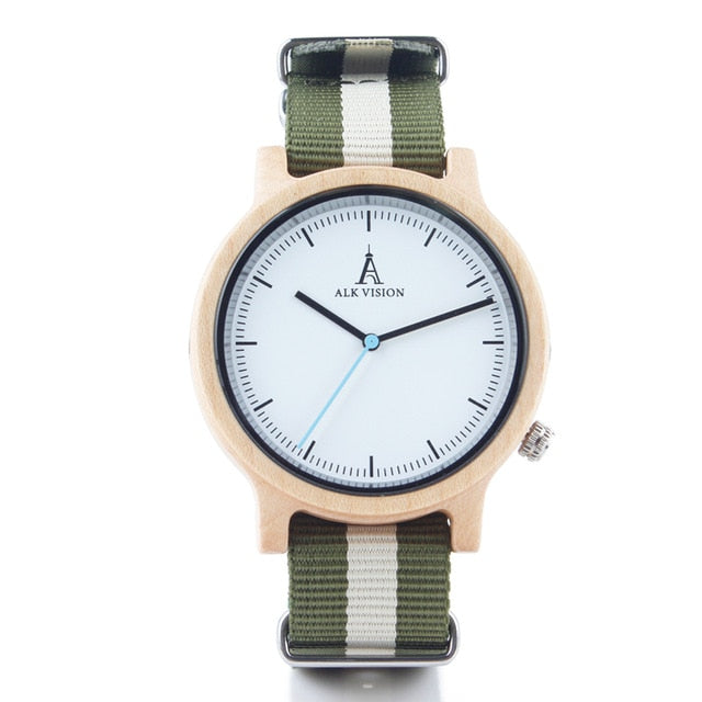 ALK Vision Pride Rainbow Top Wood Watches Luxury Brand Women Mens Wooden Watch with Canvas LGBT Strap Fashion Casual Wristwatch