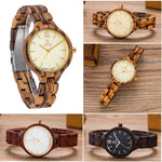 Unique Fashion Designer Women Dress Quartz Watches Hot Selling Newest Women`s Casual Wood Watch Japan Movement Wooden Wristwatch