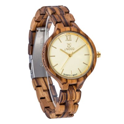 Unique Fashion Designer Women Dress Quartz Watches Hot Selling Newest Women`s Casual Wood Watch Japan Movement Wooden Wristwatch