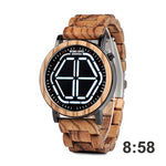 BOBO BIRD Wood Digital Watch Men erkek kol saati Night Vision Wooden Watches LED Time Display relogio masculino in Wood Gift Box