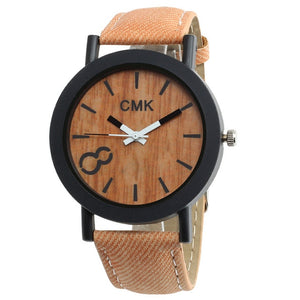 Fashion Luxury Imitation Wood Grain Watch Men Women Simple Casual Leather Clocks Mens Watches Couple Sports Quartz Wristwatch