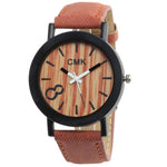 Fashion Luxury Imitation Wood Grain Watch Men Women Simple Casual Leather Clocks Mens Watches Couple Sports Quartz Wristwatch