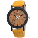 Fashion Luxury Imitation Wood Grain Watch Men Women Simple Casual Leather Clocks Mens Watches Couple Sports Quartz Wristwatch