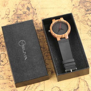 Simple Wooden Watch Men's Nature Bamboo Wood Genuine Leather Casual Women Minimalist Watch Male Sport Clock Reloj Christmas Gift