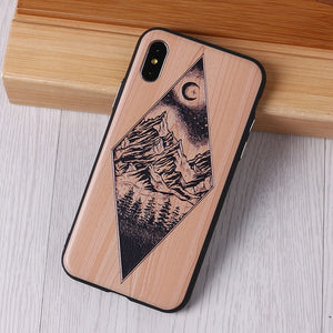 TOMOCOMO imitative Wood Cover For 6 7 7Plus 8 8Plus X XS Max 3D Relief Elephone Vintage Style Phone Cases Cover Capa Fundas