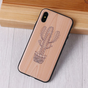 TOMOCOMO imitative Wood Cover For 6 7 7Plus 8 8Plus X XS Max 3D Relief Elephone Vintage Style Phone Cases Cover Capa Fundas