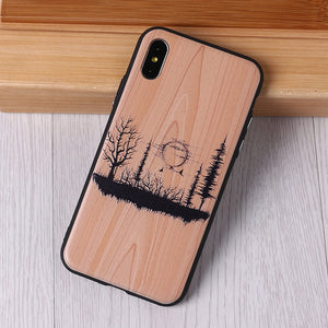 TOMOCOMO imitative Wood Cover For 6 7 7Plus 8 8Plus X XS Max 3D Relief Elephone Vintage Style Phone Cases Cover Capa Fundas