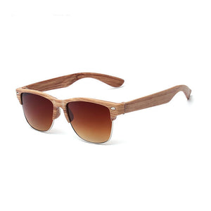 2019 Fashion Wood sunglasses for women men Auti-UV semi rimless Sun Glasses Eyewear half frame sunglass Gafas De Sol