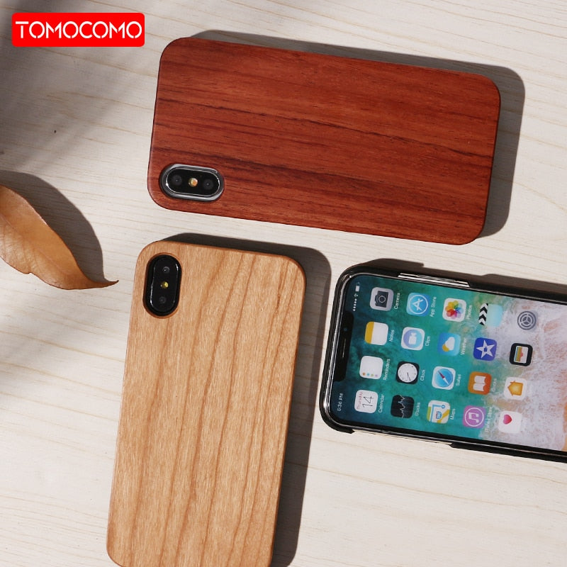 Real Wood Case For iphone X XS Max 8 7 6 6S Plus 5S SE Cover Natural Bamboo Wooden Hard Phone Cases For Samsung Galaxy S8 S9