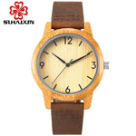 SIHAIXIN Bamboo Wooden Watch Male Top Brand Luxury for Men and Women Leather Strap Relogio Masculino Dropshipping Wood Watches