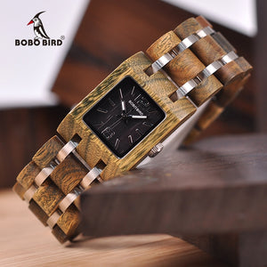 Relogio Feminino BOBO BIRD 25mm Women Watches Wooden Timepieces Luxury Brand Top Girlfriend Gifts in wood Box Drop Shipping