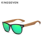 KINGSEVEN Fashion Wooden Polarized Square Sunglasses Men Women Mirror Lens UV400 Protection Driving Sun Glasses Eyewear