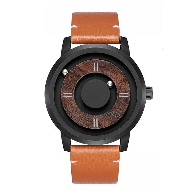 2019 EUTOUR Magnetic Drive Mens Watches Top Brand Luxury Quartz Watch Women Man Wood Stainless Steel Unisex WristWatches