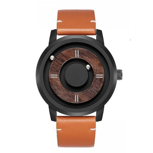 2019 EUTOUR Magnetic Drive Mens Watches Top Brand Luxury Quartz Watch Women Man Wood Stainless Steel Unisex WristWatches