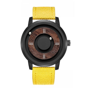 2019 EUTOUR Magnetic Drive Mens Watches Top Brand Luxury Quartz Watch Women Man Wood Stainless Steel Unisex WristWatches