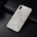 Boucho For iPhone XS Max XR Case Ultra Thin Cloth Wood Texture Phone Cases For iPhone 7 8 6 6s plus PU Leather Soft Cover Coque