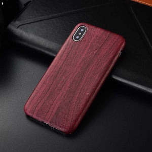 Boucho For iPhone XS Max XR Case Ultra Thin Cloth Wood Texture Phone Cases For iPhone 7 8 6 6s plus PU Leather Soft Cover Coque