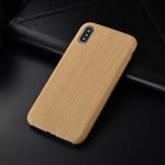 Boucho For iPhone XS Max XR Case Ultra Thin Cloth Wood Texture Phone Cases For iPhone 7 8 6 6s plus PU Leather Soft Cover Coque