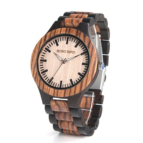 BOBO BIRD Ladies Wood Watch Luxury Bracelet Watches with Two Colors Wooden Strap Women Dress Watch relogio feminino V-N30