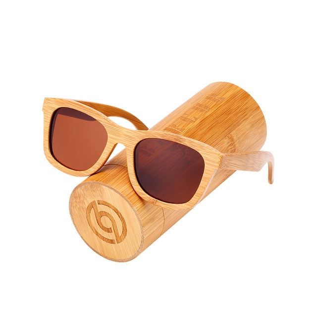 BARCUR Retro Men Sun glasses Women Polarized Sunglasses Bamboo Handmade Wood Sunglasses Beach Wooden Glasses Oculos de sol