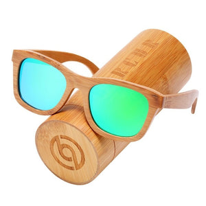 BARCUR Retro Men Sun glasses Women Polarized Sunglasses Bamboo Handmade Wood Sunglasses Beach Wooden Glasses Oculos de sol