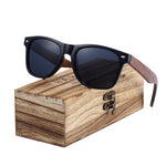 BARCUR Black Walnut Sunglasses Wood Polarized Sunglasses Men Glasses Men UV400 Protection Eyewear Wooden Original Box