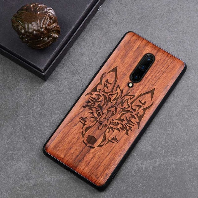 Oneplus 7 pro Case Boogic Original Real Wood funda Oneplus 7 Rosewood TPU Shockproof Back Cover Phone Shell One plus 7 Pro case