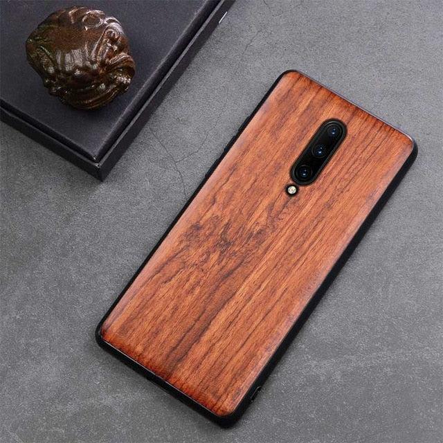 Oneplus 7 pro Case Boogic Original Real Wood funda Oneplus 7 Rosewood TPU Shockproof Back Cover Phone Shell One plus 7 Pro case