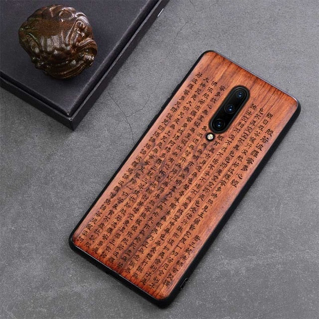 Oneplus 7 pro Case Boogic Original Real Wood funda Oneplus 7 Rosewood TPU Shockproof Back Cover Phone Shell One plus 7 Pro case